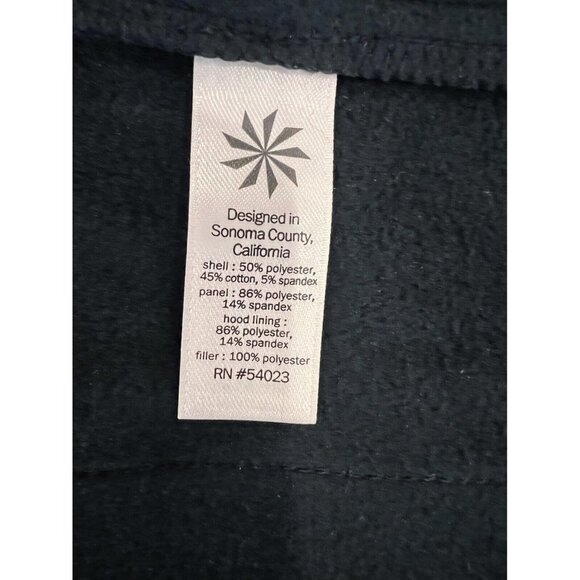 Athleta Victory Fitted Black Sporty Hooded zip up Hoodie Zipped Pockets Jacket - Picture 5 of 5